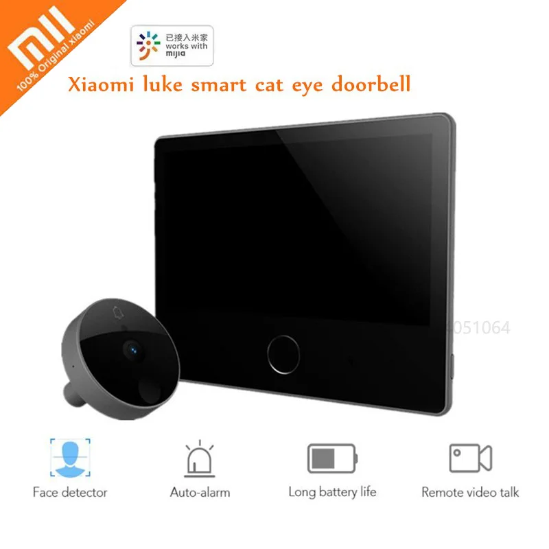 

Xiaomi Smart Doorbell Cat Eye AI Face Detection Smart Alarm HD Night Vision Anti-theft Camera Two Way Audio APP Control Home