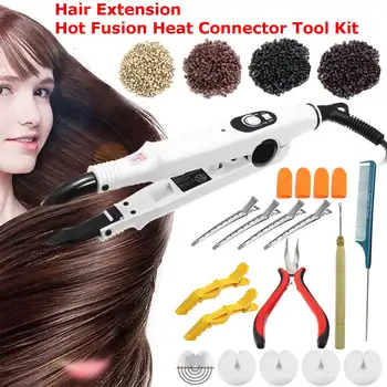 

250V 25W Professional Variable Constant Heat FLAT PLATE Fusions Hair Extension Keratin Bonding Salon Tool Heat Iron Wand