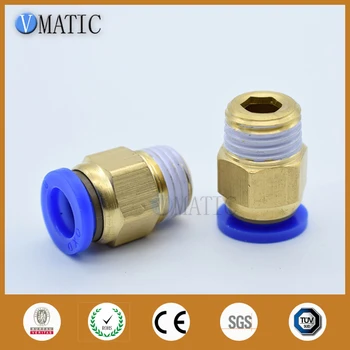 

5pcs Fast Twist Pneumatic 6mm 8mm 10mm 12mm Tube To PC4PC6PC8PC10PC12-M5 Male Thread Stainless Steel Pipe Fittings Connector