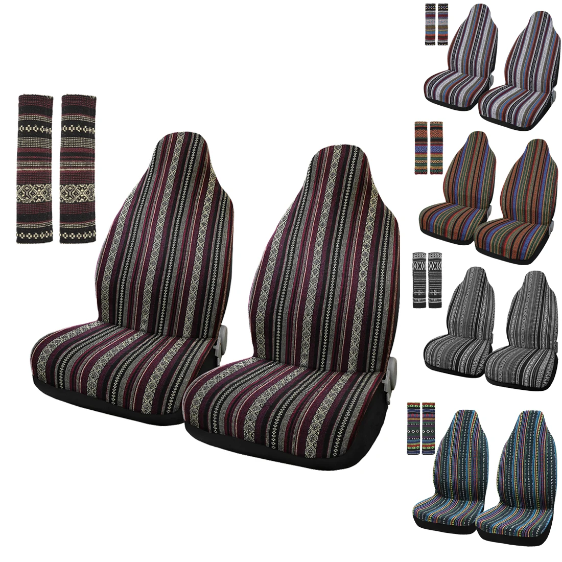 Uxcell 2pcs Universal Front Seat Cover With Saddle Blanket Protectors
