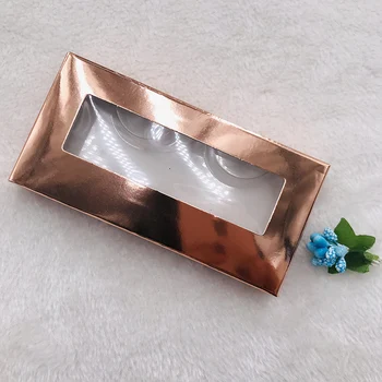 

New rose gold lashes box 20pcs/lot soft paper eyelashes packaging for false eyelashes