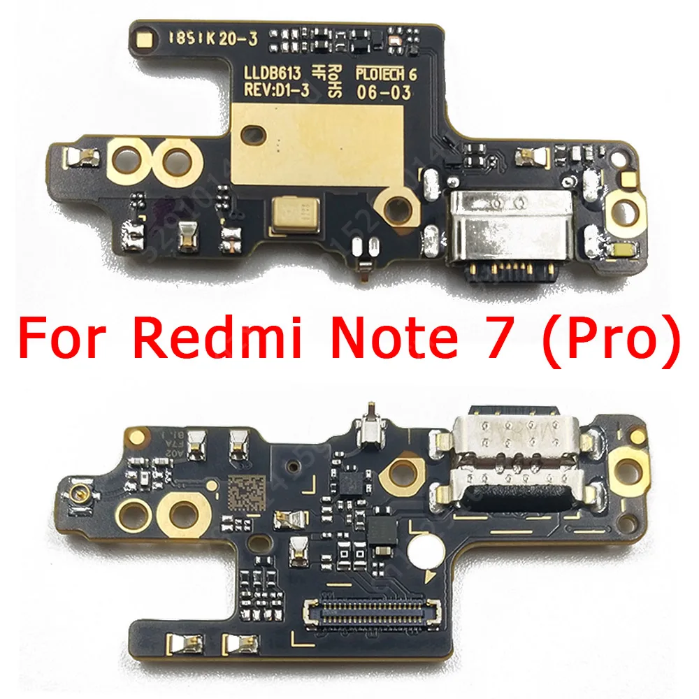 Оригинальная зарядная плата для Xiaomi Redmi Note 7 Pro USB PCB разъем гибкий кабель запасные