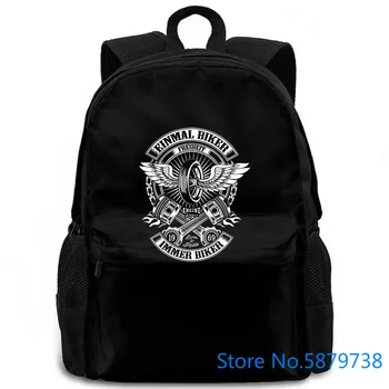 

Einmal Biker Immer Biker Motorrad Bikes Custom Chopper Club Spruch Hot New women men backpack laptop travel school adult