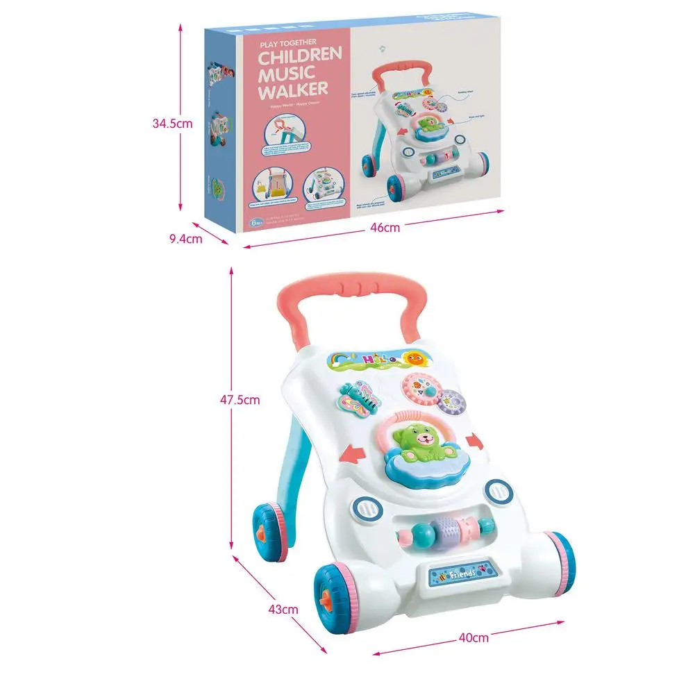 High Quality Baby Walker Toddler Stroller Sit-To-Stand Abs Musical Walker With Adjustable Screw For Child'S Early Learning Toy Gift 18 High Quality Baby Walker Toddler Stroller Sit-To-Stand Abs Musical Walker With Adjustable Screw For Child'S Early Learning Toy Gift