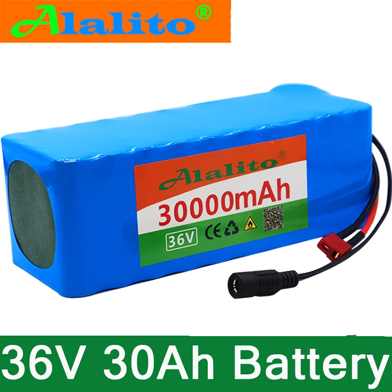 Аккумулятор 36В 10S4P 30Ah е-байка 36В 18650 Батарейный блок 500 Вт 42В 30000 мАч цилиндрическая литий-ионный аккумулятор для электрического велосипеда с BMS