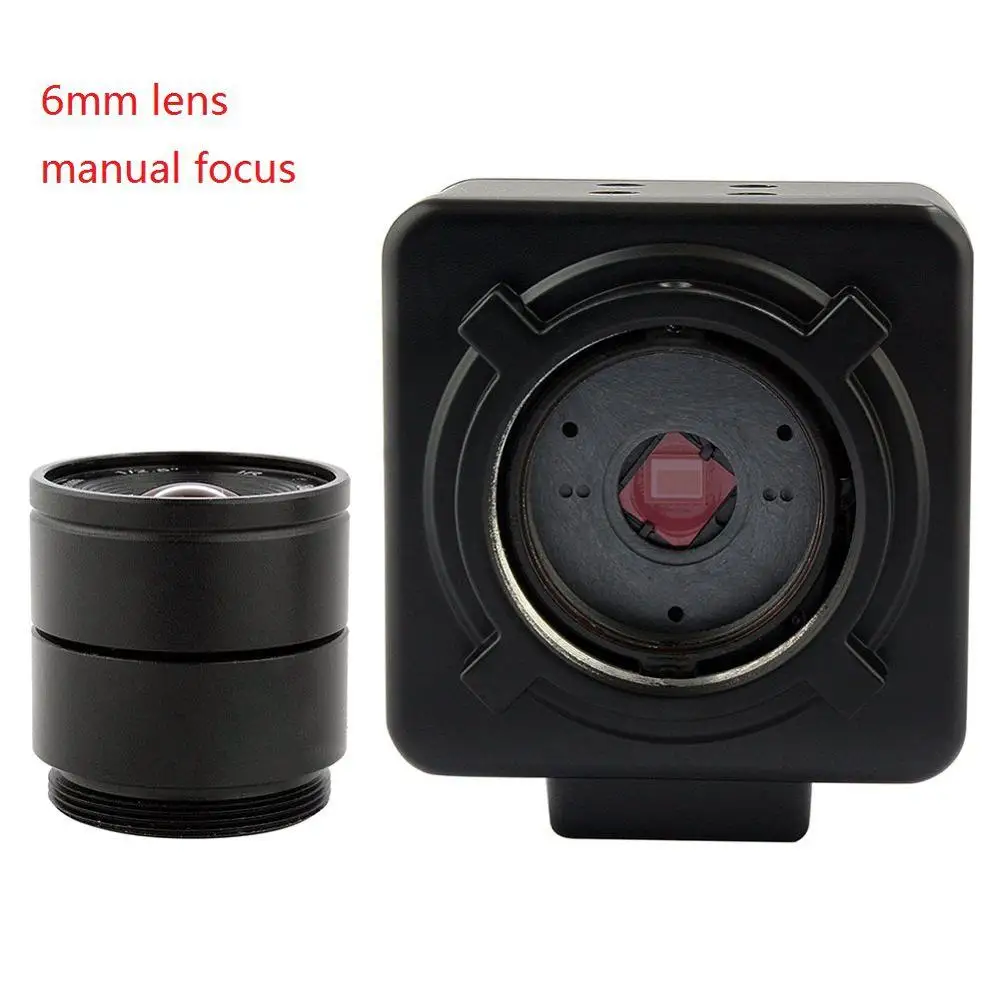 6mm lens ELP 8Mpixels IMX179 Sensor USB Camera Support UVC 4/6/8mm Fixed Manual Focus Webcam For Windows, Linux,Android - Цвет: 6mm lens