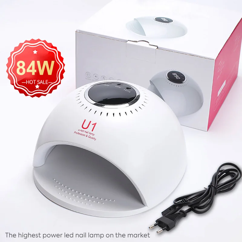  84W Nail Lamp Fast Dry Venalisa LED UV Lamp for Nail Polish Drying 30s/60s/120s Nail Lamp For Soak  - 4000202337192