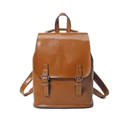 Женские Модные рюкзак дорожная из натуральной кожи сумка рюкзак через плечо школьная сумка