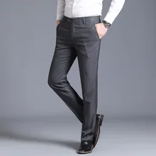 Мужской костюм брюки корейской версии бизнес случайные прямые стрейч брюки размера плюс 29-38 pinstripes официальная одежда костюм брюки мужские