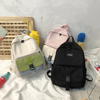 

New Nylon laptop backpack 15 inch Notebook backbags for women travel bagpack College bag for school girl Mochila Feminina 2020