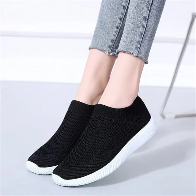 D00367-Black UPUPER/светильник; кроссовки; женская обувь для бега; женская обувь без шнуровки с дышащей сеткой; женская спортивная обувь; коллекция года; zapatillas mujer deportiva - Цвет: D00367-Black