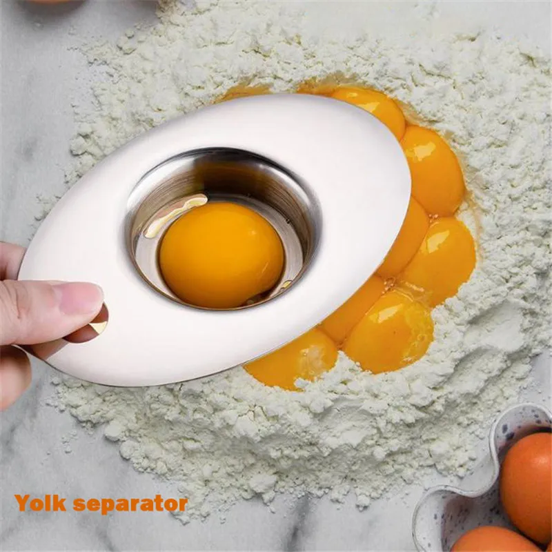 

TTLIFE Yolk Separator Food Grade 304 Stainless Steel Egg Sperator Tool Baby Egg Dispenser Separator Upgrade Egg Yolk Separator