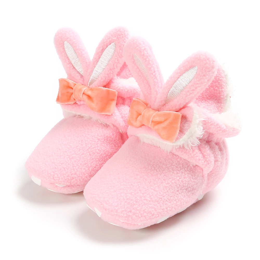Мягкая детская кроватка для маленьких мальчиков и девочек; зимняя теплая зимняя обувь для детей 0-18 месяцев - Цвет: C