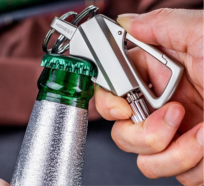 Outdoor Emergency Survival Camping Lighter Not Including Oil Keychain Barbecue Machine Portable Stainless Steel Waterproof