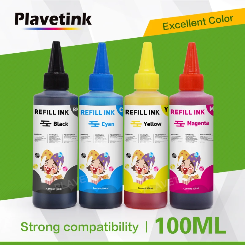 Набор чернил Plavetink для принтера 100 мл Epson T1281 XL Stylus S22 SX125 SX130 SX230 SX235W SX420W SX425W |