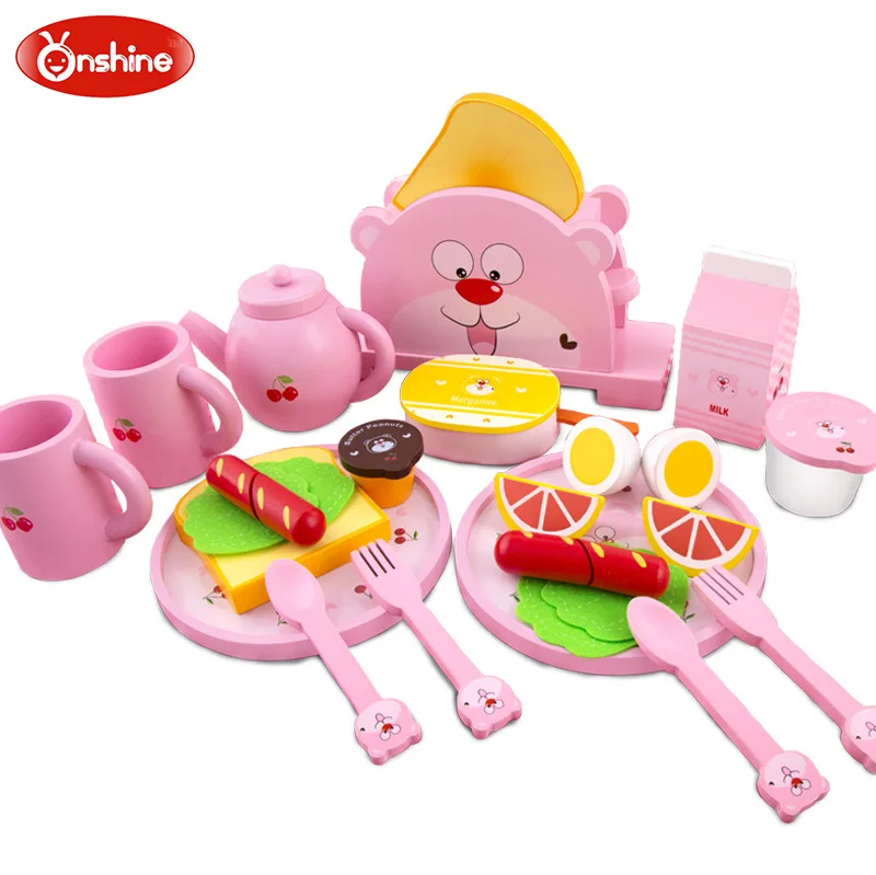 

Children'S Educational Toy Play House Kitchen Cooking Toy Toast Cherry Bear Toaster GIRL'S Gift