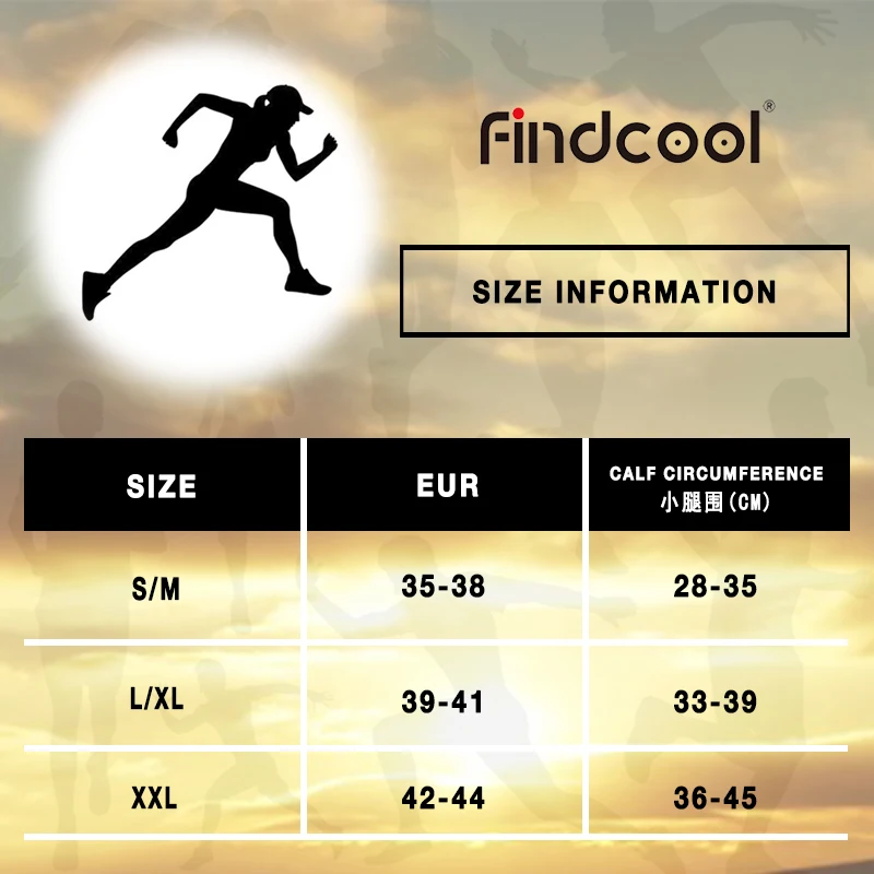 Findcool Компрессионные носки по колено для мужчин быстросохнущие высокое качество