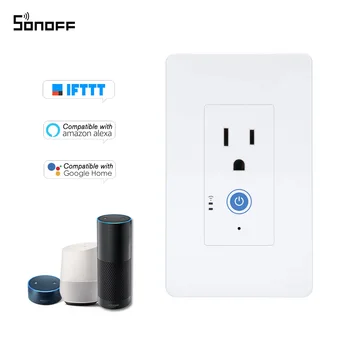 

Itead Sonoff IW100 US Wi-Fi Smart Power Monitoring Wall Socket & Switch Energy-saving Over-load Protection For Alexa Google Home