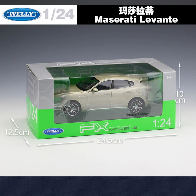 WELLY масштаб 1:24 литая модель автомобиля из сплава игрушки для Maserati Levante SUV