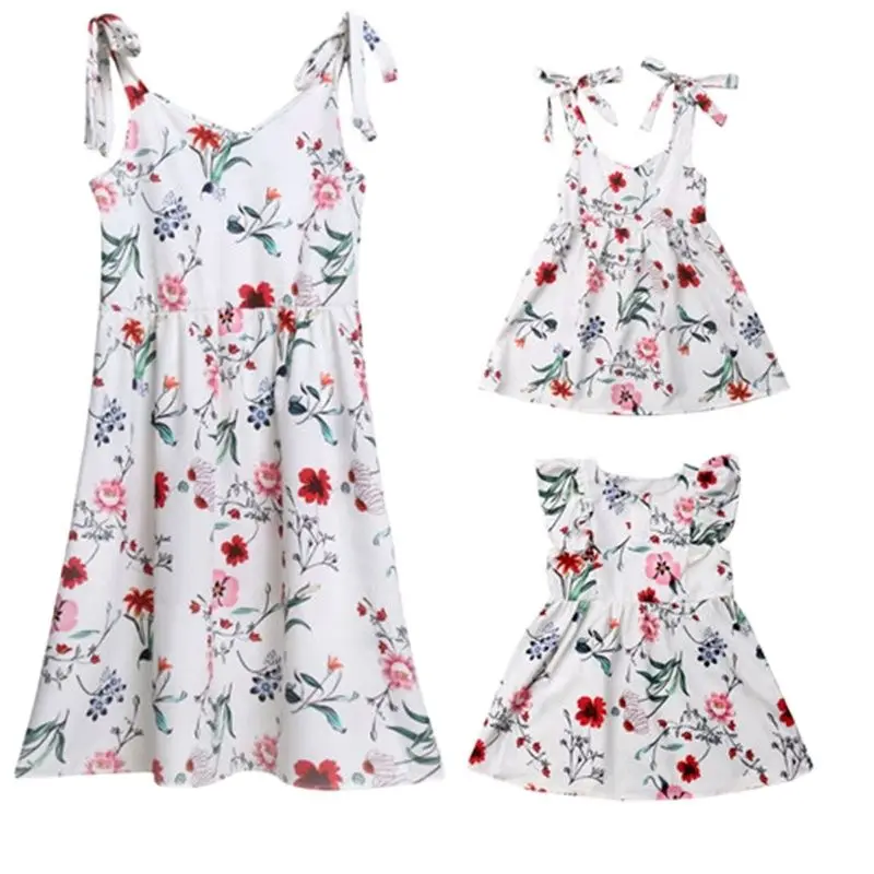 2019 летнее семейное платье для мамы и дочки одинаковые наряды девочек дочери