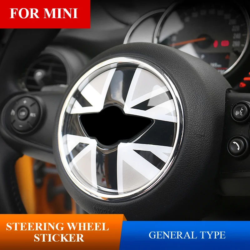 

2Pcs Union Jack 3D Steering Wheel Center Sticker Decal Decoration for BMW MINI Cooper F55/F56 countryman F60 Car Styling