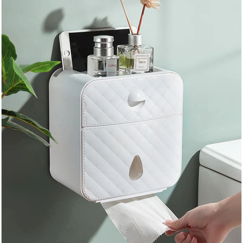 

Toilet paper Holder Waterproof Paper Towel Holder Wall Mounted Wc Roll Paper Stand Case Tube Storage Box Bathroom Accessories