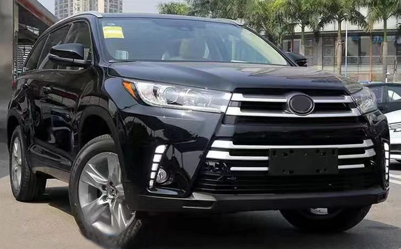 Для Toyota Highlander 2 шт. Автомобильный светодиодный DRL Дневной ходовой светильник DRL лампа emark водонепроницаемый 12 светодиодный 1 пара/лот