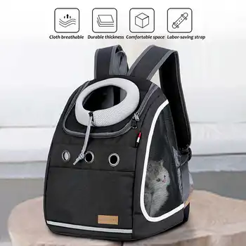 

Double Shoulder Strong Pet Carrier Backpack Dog Cat Outdoor Travel Carrier Package Portable Pet bag Mesh Backpack Head for Dog