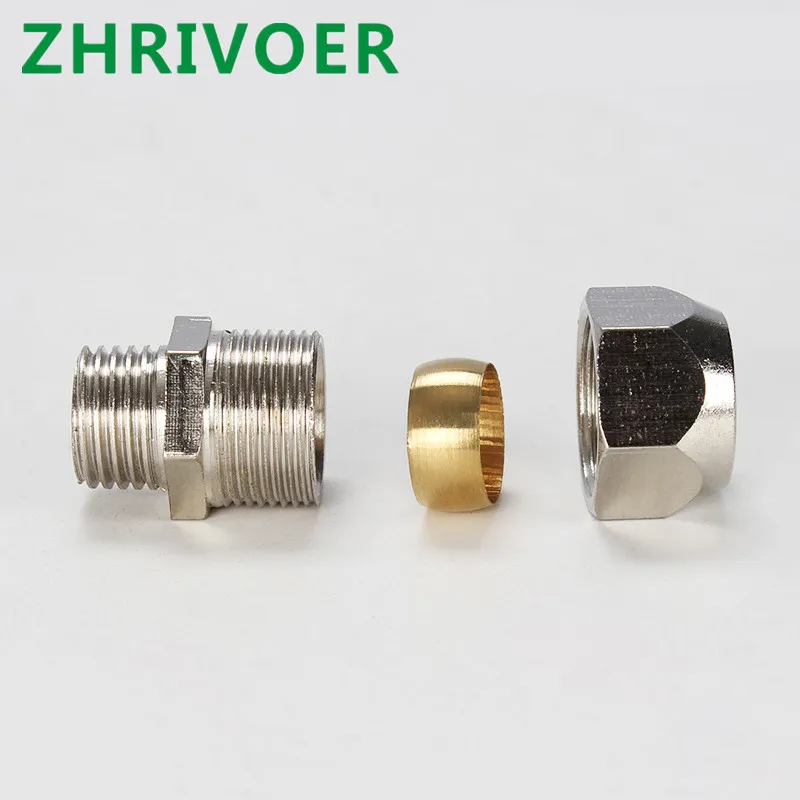 

1 pcs OD Tube Compression Ferrule Tube Compression Fitting Connector M5 1/8" 1/4" 3/8" 1/2" NPT Male Thread x 4 6 8 10 12mm