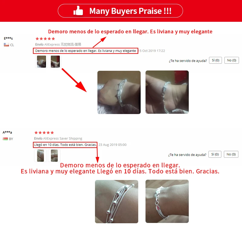 DOTEFFIL 925 Sterling Silver Five Snake Chain Bracelet Smooth Bead Silver Bracelet Fashion Women Wedding Engagement Jewelry - Image 6