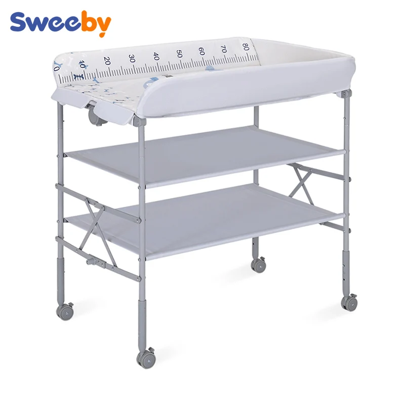 

938 Diaper-changing Table Baby Care Desk Bath Units Newborns Baby Changing Diaper-changing Table Foldable Adjustable Bunk Bed