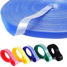 

5M/Roll Velcro Strips with Adhesive Fastener Tape Cable Ties Reusable Double Side Hook Loop Cable Tie Wires Management Straps