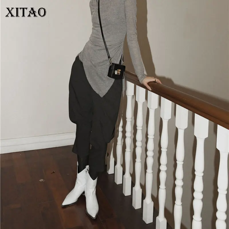 XITAO Харадзюку, женские брюки, модные, дикие, черный костюм, брюки, индивидуальная Женская одежда, весна, тренд XJ3260