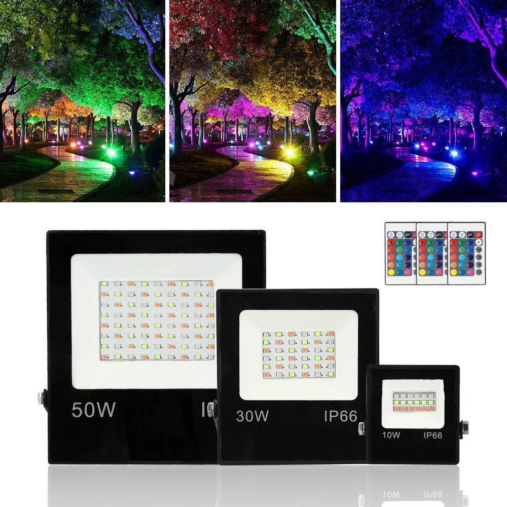 Горячая Распродажа RGB IP66 50 Вт 30 10 Светодиодный прожектор SMD отражатель