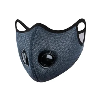 

Sport Black Grey Face Mask Breathing Valve Protective Cycling Mask Dustproof MTB Road Bike Training Facemask Washed Reusable