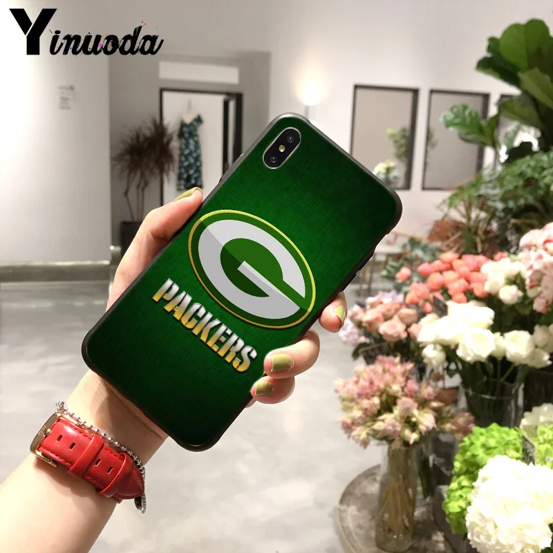 A12 Yinuoda Green Bay упаковщик ТПУ черный чехол для телефона чехол для iPhone X XS MAX 6 6s 7 7plus 8 8Plus 5 5S SE XR 11pro max - Цвет: A12