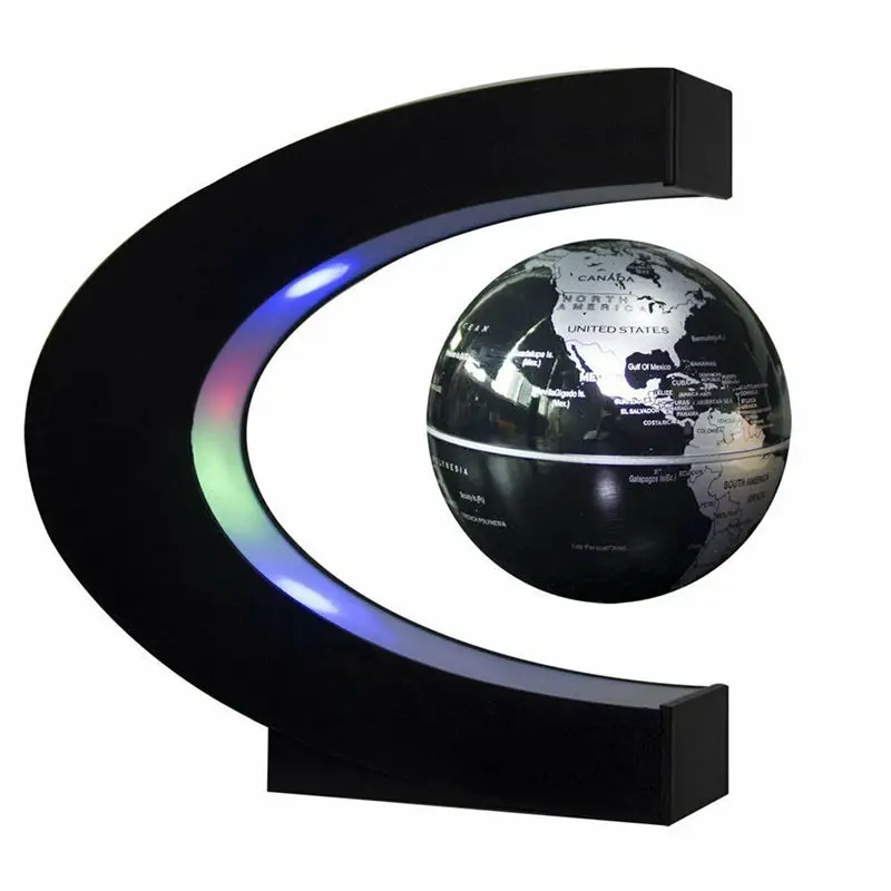 

Home Office Decoration LED Floating Night Tellurion Globe C Shape Magnetic Levitation Light World Map With LED Tellurion Light