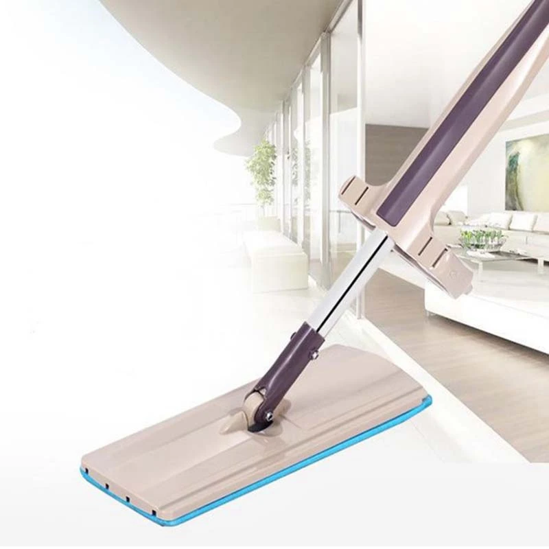

Flat Mop Free Hand Washing Stainless Steel Handle Spin Mop Home House Office Cleaning Tool Microfiber Pad Kitchen Floor Clean