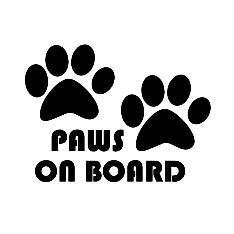 

Funny Car Stickers Paws on Board Dog Puppy Foot Waterproof Sunscreen Bumper Windshield Boot Decals PVC 11cm X 8cm
