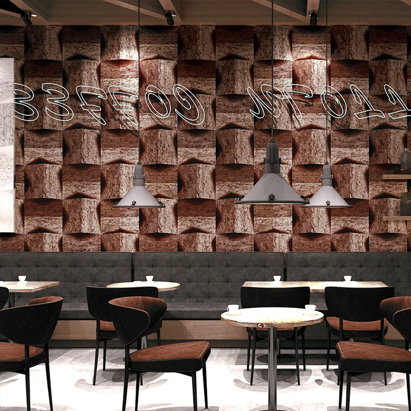 

marble stone pattern pvc wallpaper vintage nostalgic antique personality bar recreational area background wall wallpaper3d