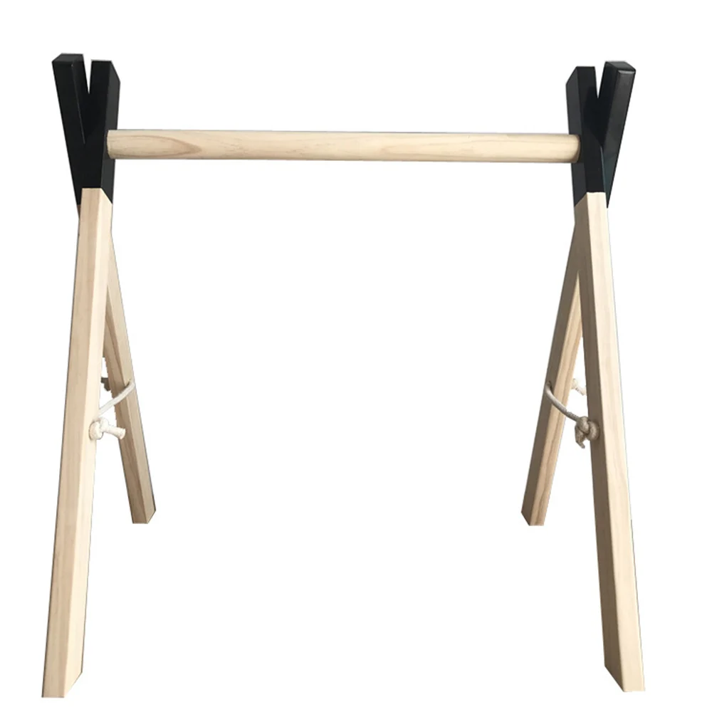 Деревянные игрушки для детского спортивного зала в скандинавском стиле, сенсорная игрушка с кольцом, погремушки, игрушки для занятий в тренажерном зале, деревянная детская одежда, детская стойка для комнаты - Цвет: WJ3689E