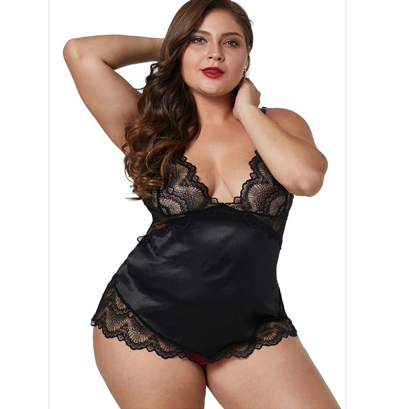 Hot Selling Ladies Nightwear Sexy Sleepwear Nightie V Neck Straps Patchwork Adjustable Floral Lace Spaghetti Nightdress Women