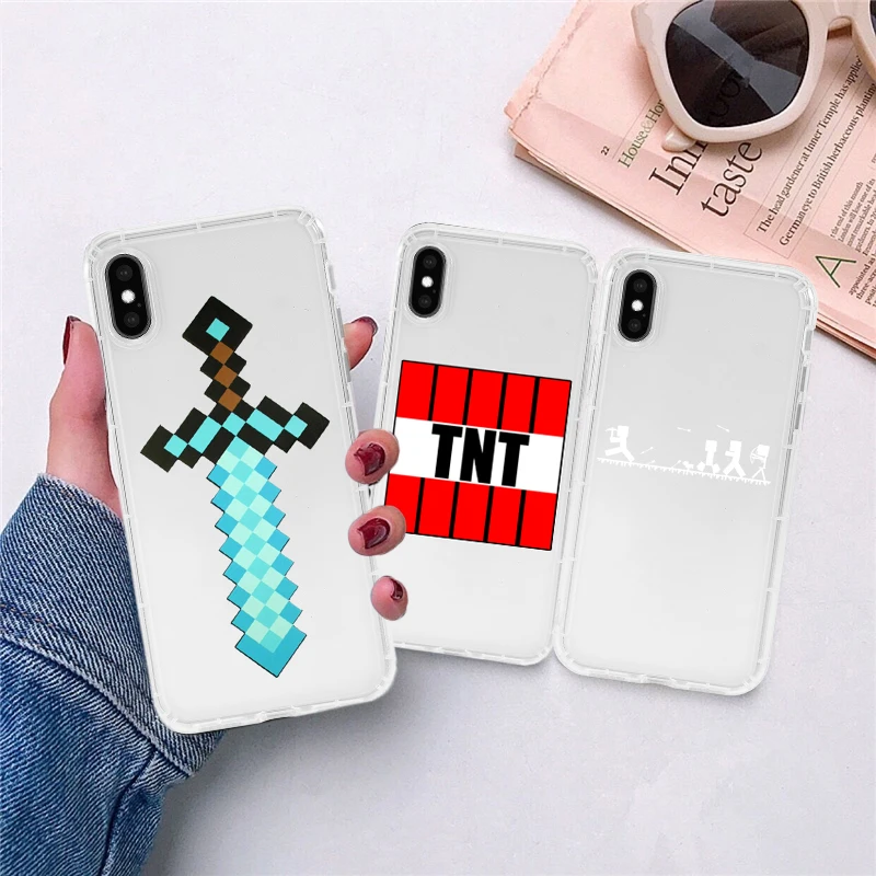 

High Quality Anti Fall TPU Transparent Silicone Phone Case for iPhone 11 Pro XS Max X XR 7 8 6 6s Plus Game World Phone Cover