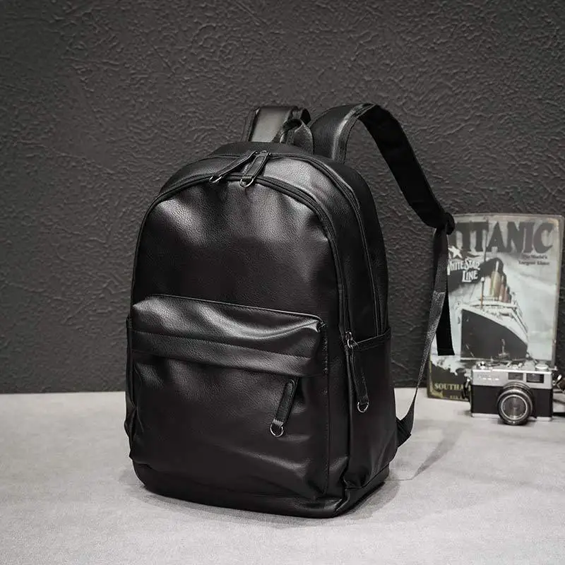 

New Fashion Men Backpack Men's Backpacks for Teenager Luxury Designer PU Leather Backpacks Male High Quality Travel Backpacks