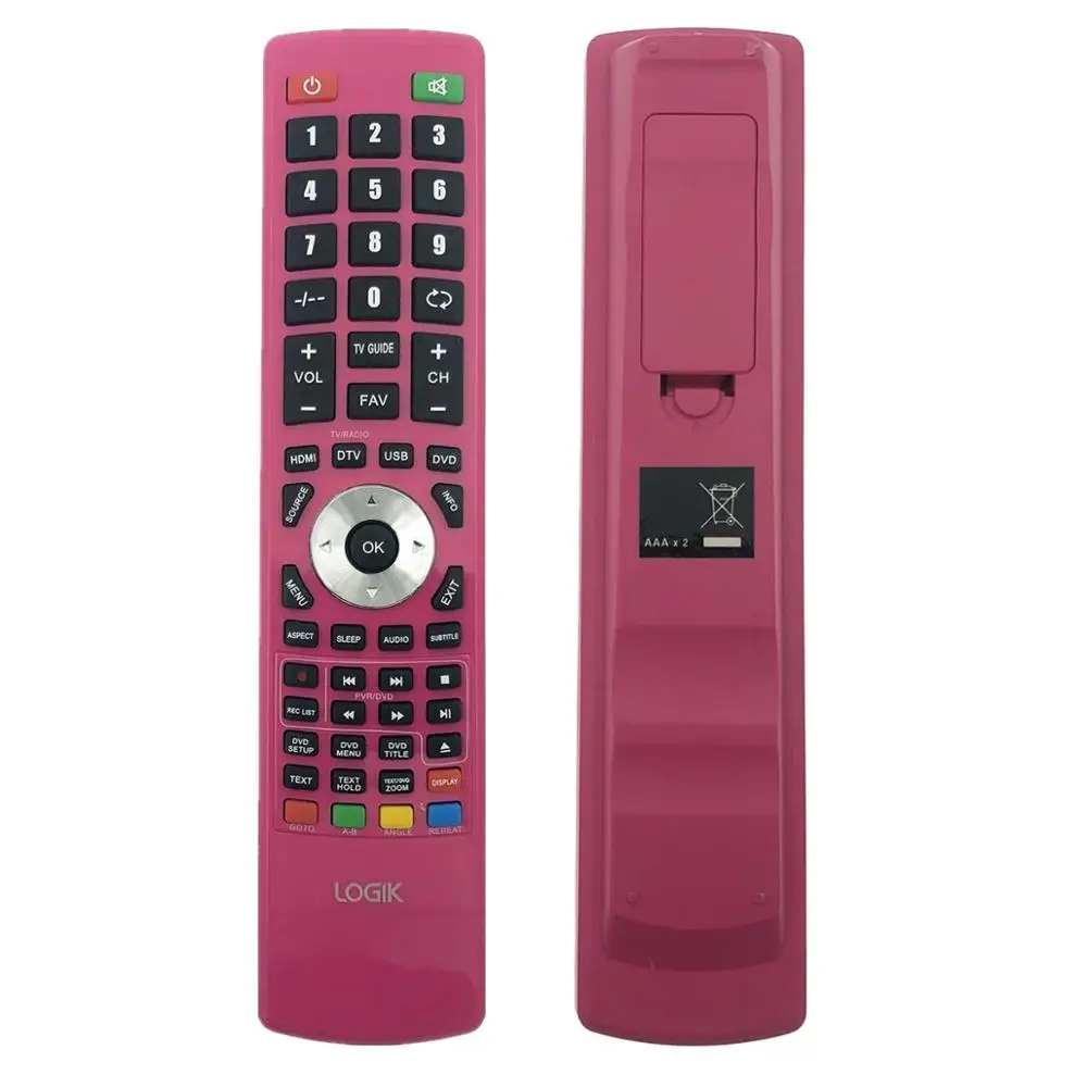 Pink Пульт дистанционного управления LOGIK tv для L22FEDN12/L22FEDP12/L22FEDR12/L22FEDW12/L22FEDV12/L22FEDY12/L22FEDO12 - Цвет: Pink