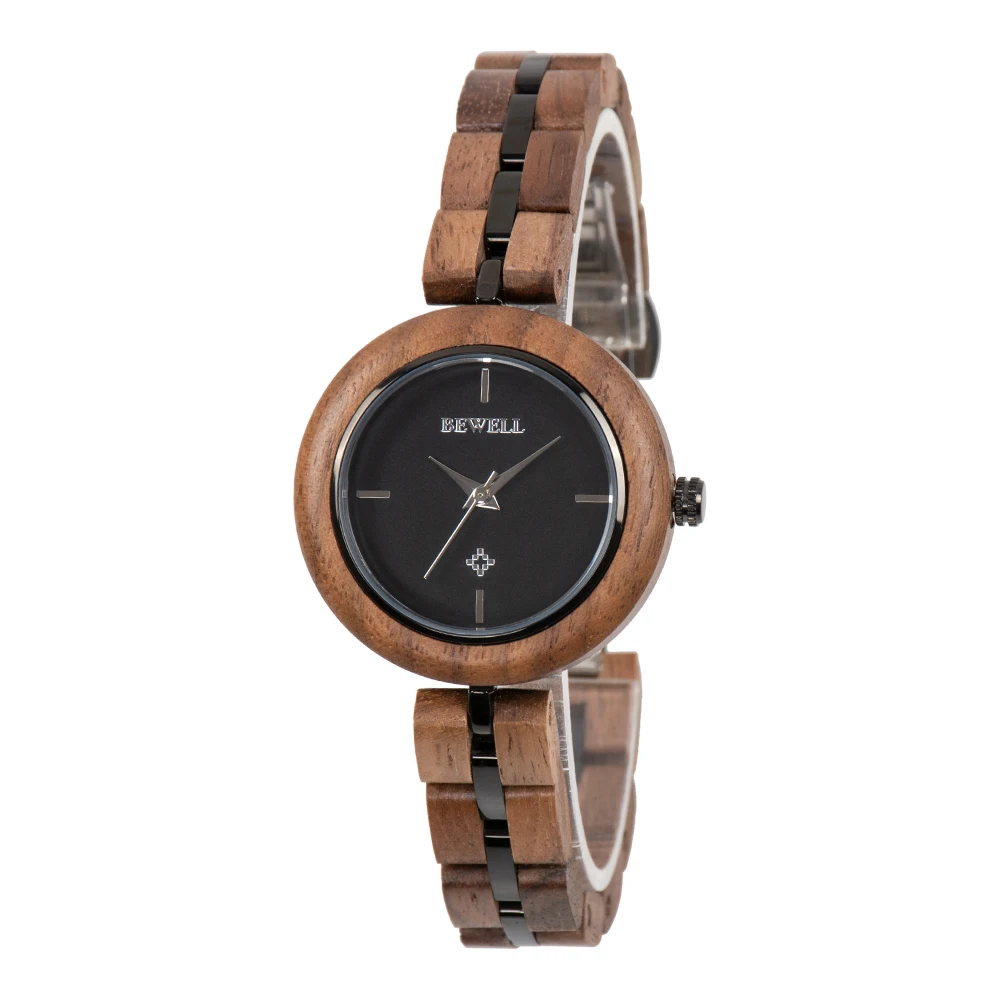 black sandalwood Деревянные часы rolex_watch женские наручные часы из дерева и нержавеющей стали браслет женские деревянные часы - Цвет: black sandalwood