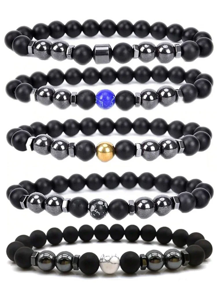 Anti-Swelling Black Obsidian Anklet Matte Retro Stylish Handmade Ankle Decoration