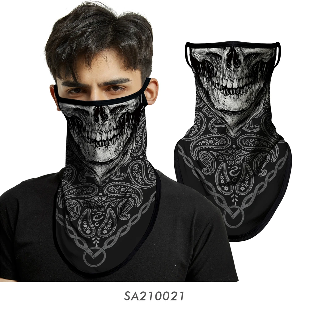 男性用3Dスカルゴーストバラクラバ,オートバイマスク,ネックスカーフ