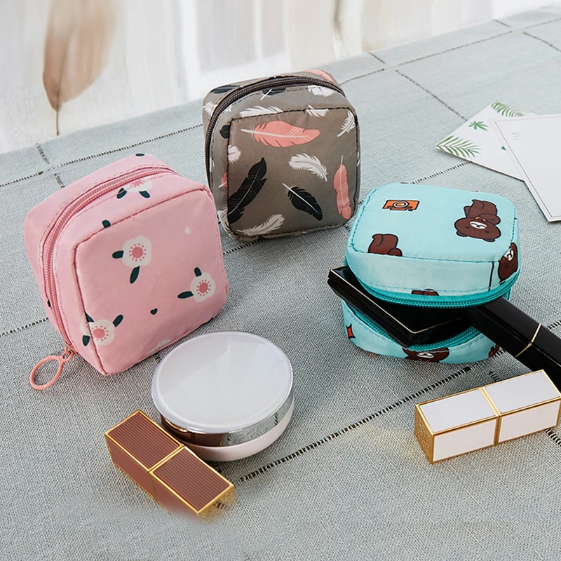 Fashion Flamingo Mini Cosmetic Bag Travel Small Makeup Bags Purse