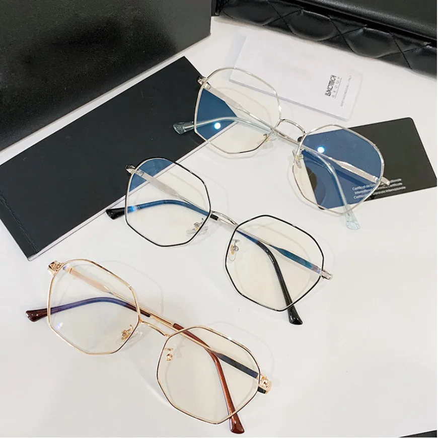 

VWKTUUN Irregular polygon Glasses Frame Women Men Eyewear Clear Lens Computer Glasses Metal Eyeglasses Frames Vintage Glasses